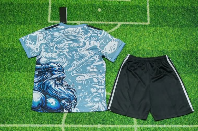 25/26 Real Madrid Special Kids Soccer Jersey And Shorts 03