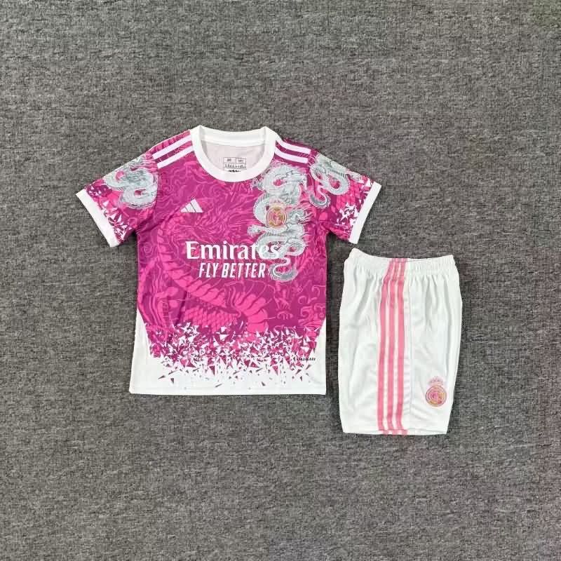 25/26 Real Madrid Special Kids Soccer Jersey And Shorts 04