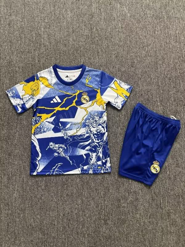 25/26 Real Madrid Special Kids Soccer Jersey And Shorts 08