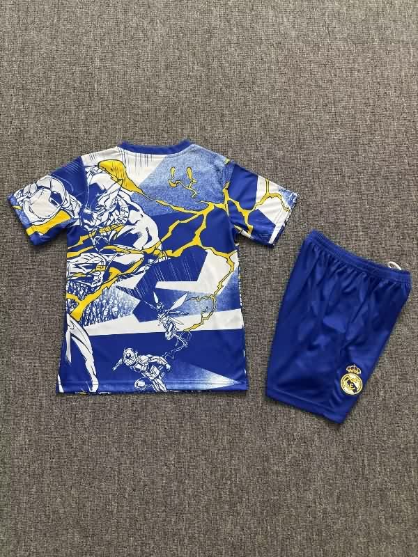 25/26 Real Madrid Special Kids Soccer Jersey And Shorts 08