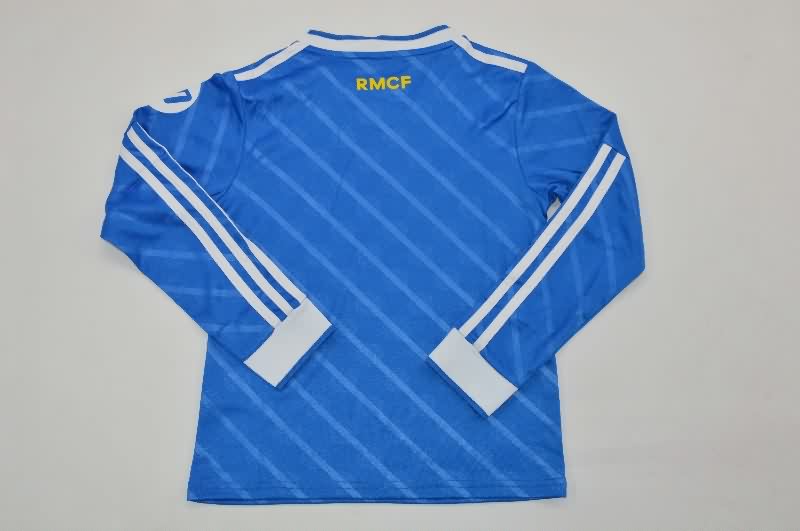 25/26 Real Madrid Third Long Sleeve Kids Soccer Jersey And Shorts