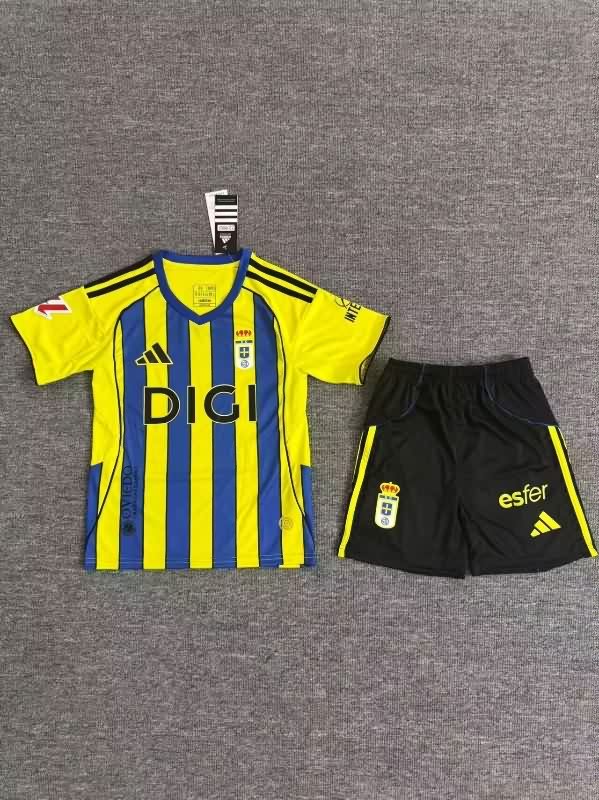 25/26 Real Oviedo Away Kids Soccer Jersey And Shorts