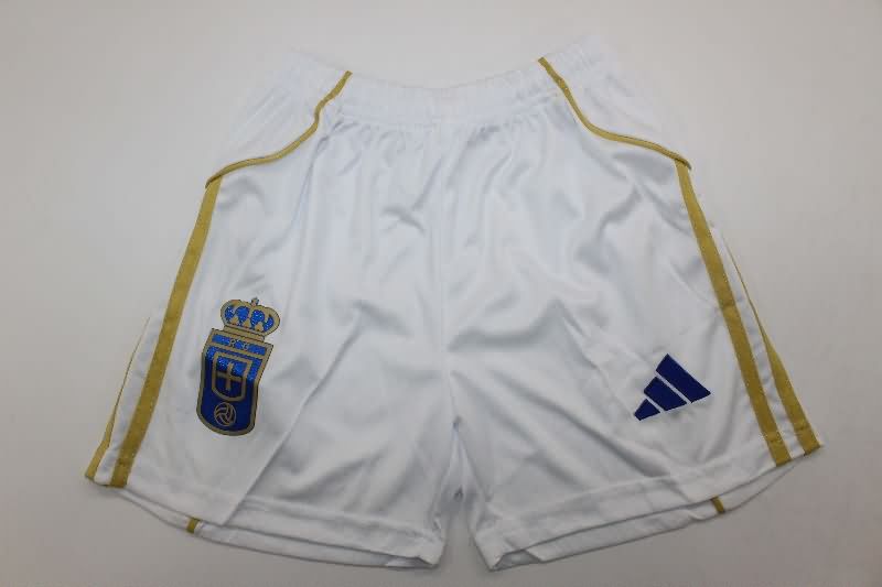 25/26 Real Oviedo Home Kids Soccer Jersey And Shorts