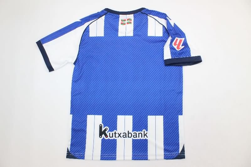 25/26 Real Sociedad Home Kids Soccer Jersey And Shorts