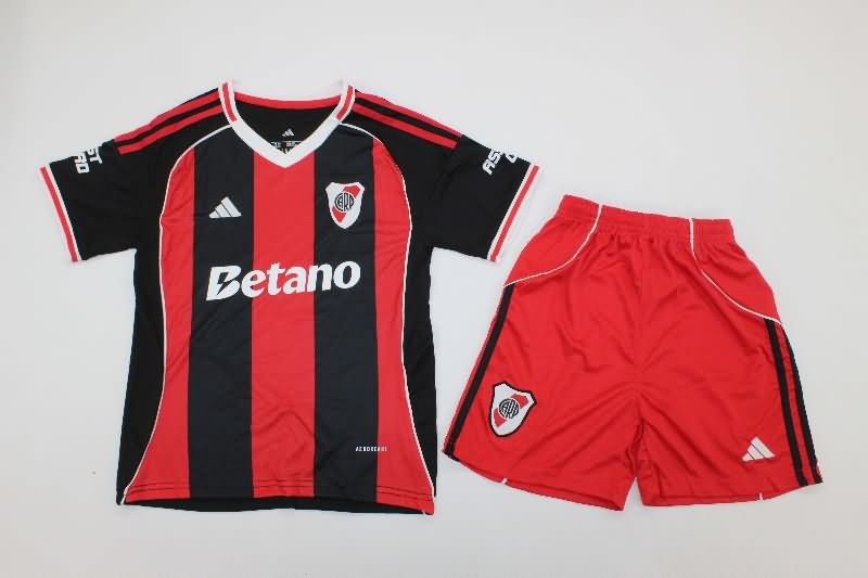 25/26 River Plate Away Kids Soccer Jersey And Shorts