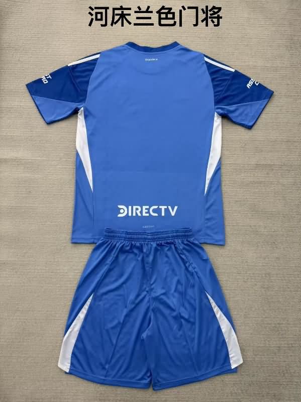 25/26 River Plate Goalkeeper Blue Kids Soccer Jersey And Shorts