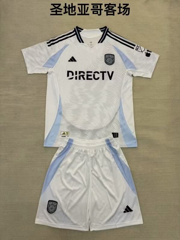 2025 San Diego Away Kids Soccer Jersey And Shorts