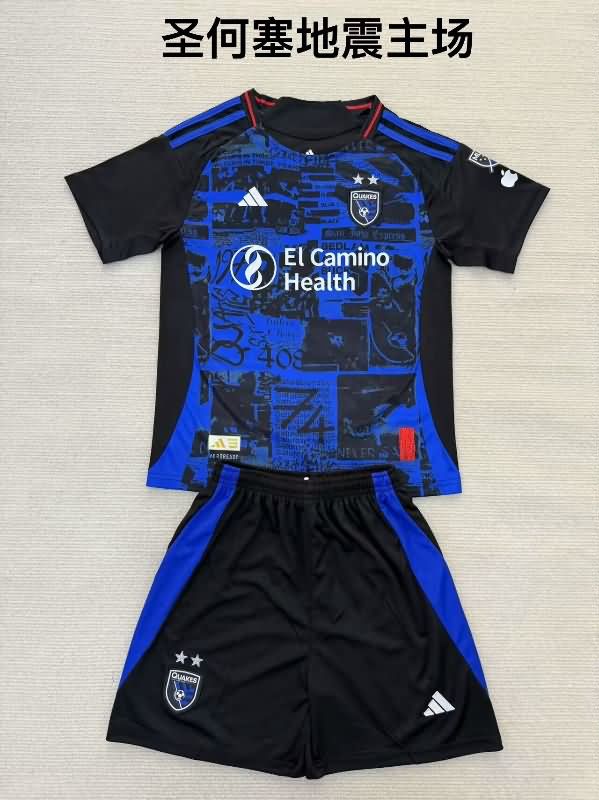2025 San Jose Earthquakes Home Kids Soccer Jersey And Shorts