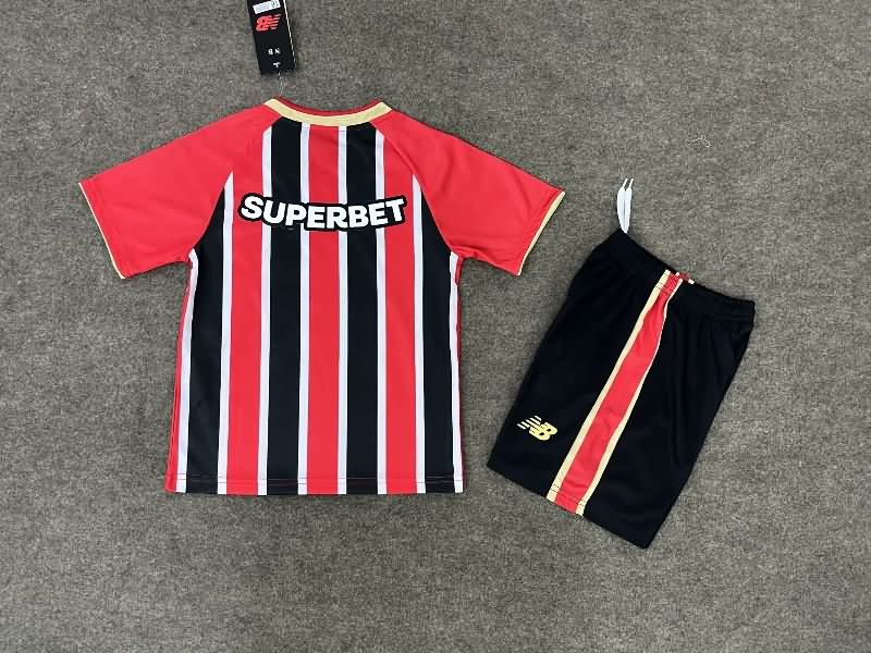 2025 Sao Paulo Away Kids Soccer Jersey And Shorts