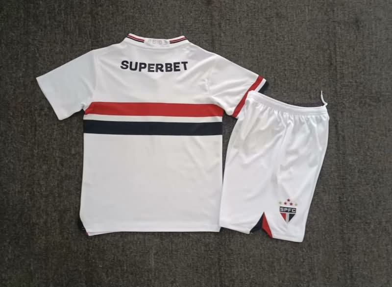 2025 Sao Paulo Home Kids Soccer Jersey And Shorts