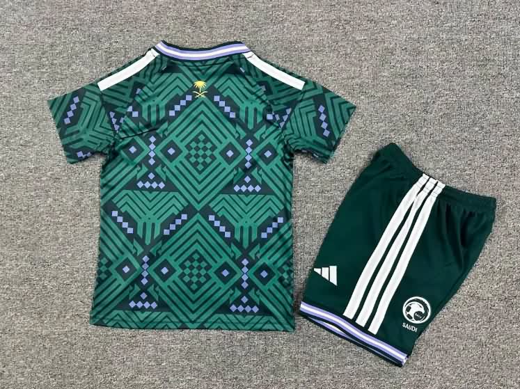 2026 Saudi Arabia World Cup Home Kids Soccer Jersey And Shorts