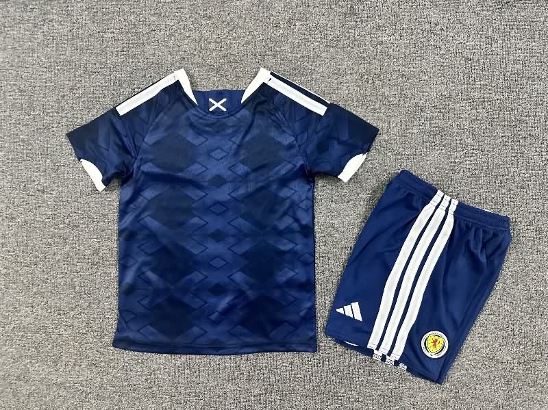 2026 Scotland Home Kids Soccer Jersey And Shorts