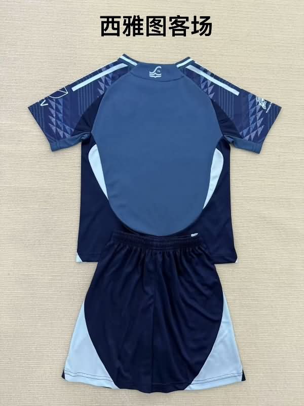 2025 Seattle Sounders Away Kids Soccer Jersey And Shorts