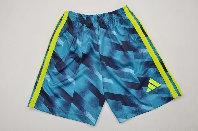 2026 Spain Goalkeeper Blue Kids Soccer Jersey And Shorts