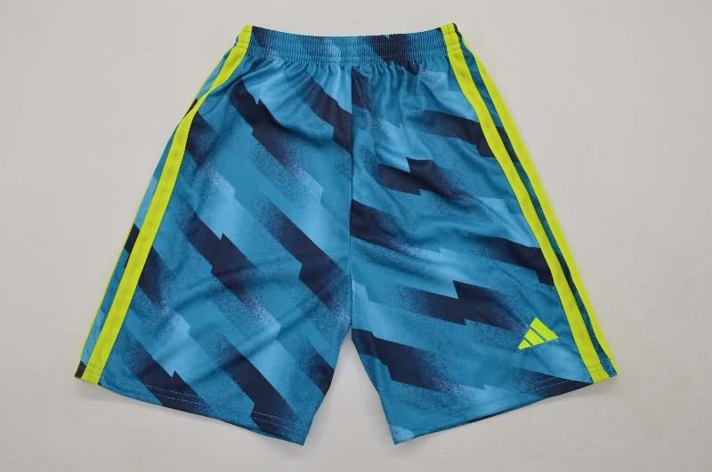 2026 Spain Goalkeeper Blue Long Sleeve Kids Soccer Jersey And Shorts