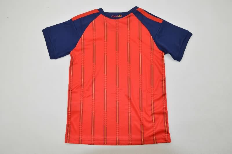 2026 Spain Home Kids Soccer Jersey And Shorts