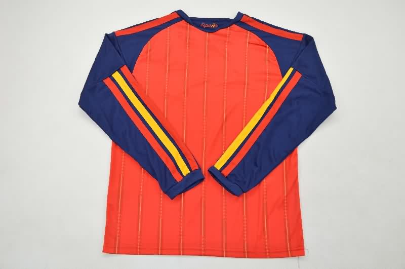 2026 Spain World Cup Home Long Sleeve Kids Soccer Jersey And Shorts