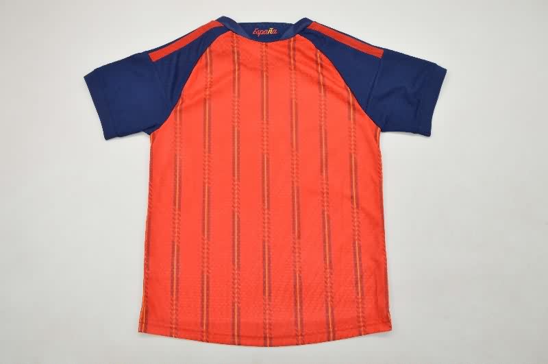 2026 Spain World Cup Home Kids Soccer Jersey And Shorts (Player)