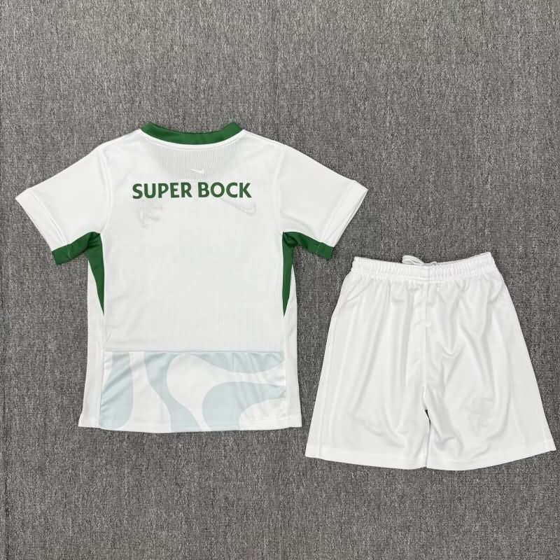25/26 Sporting Lisbon Away Kids Soccer Jersey And Shorts