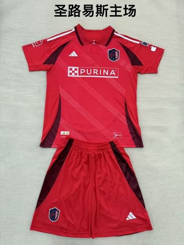 2025 St.Louis City Sc Home Kids Soccer Jersey And Shorts