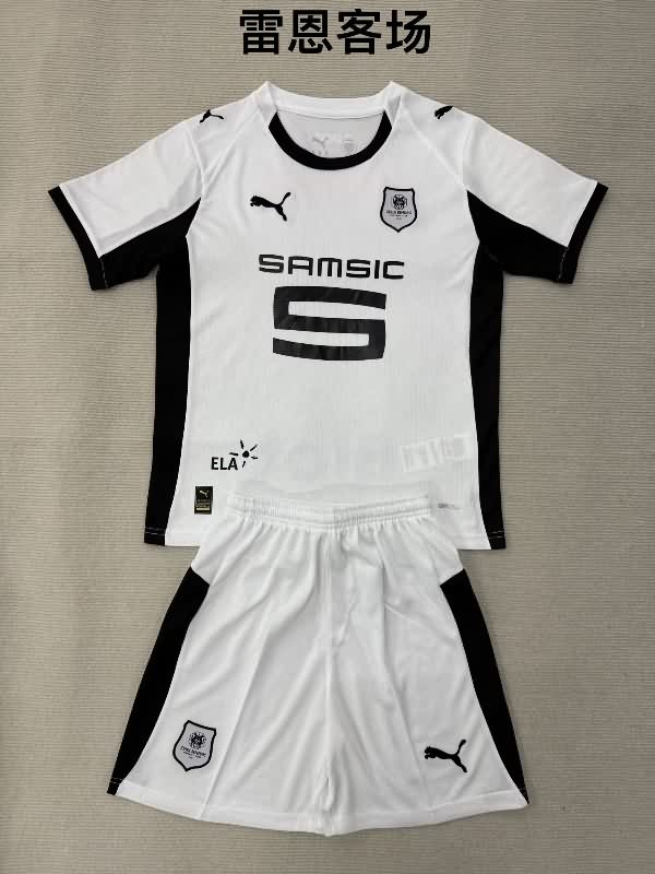 25/26 Stade Rennais Away Kids Soccer Jersey And Shorts 25/26 Stade Rennais Away Kids Soccer Jersey And Shorts