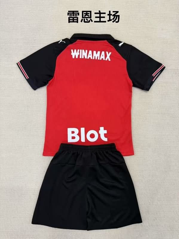 25/26 Stade Rennais Home Kids Soccer Jersey And Shorts