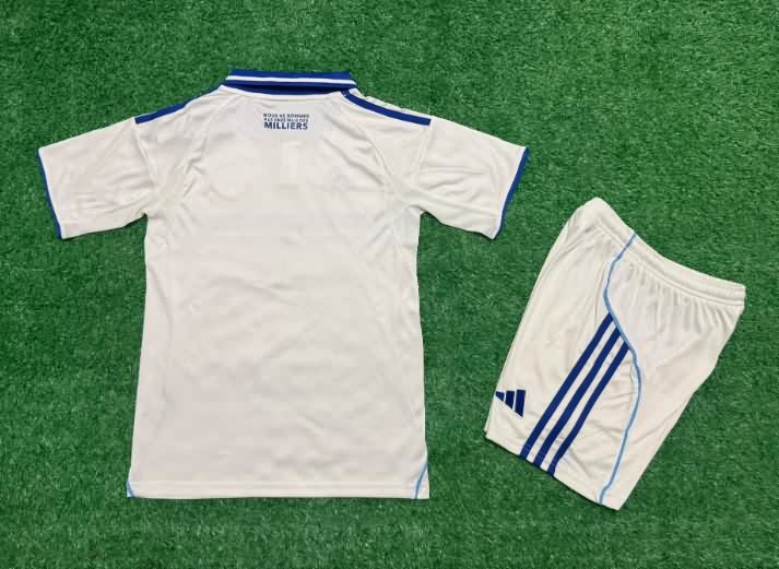 25/26 Strasbourg Away Kids Soccer Jersey And Shorts