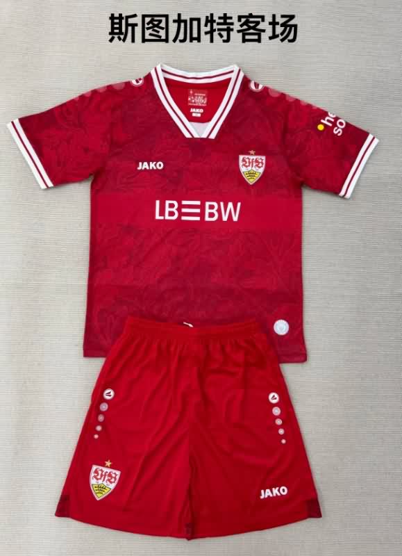 25/26 Stuttgart Away Kids Soccer Jersey And Shorts