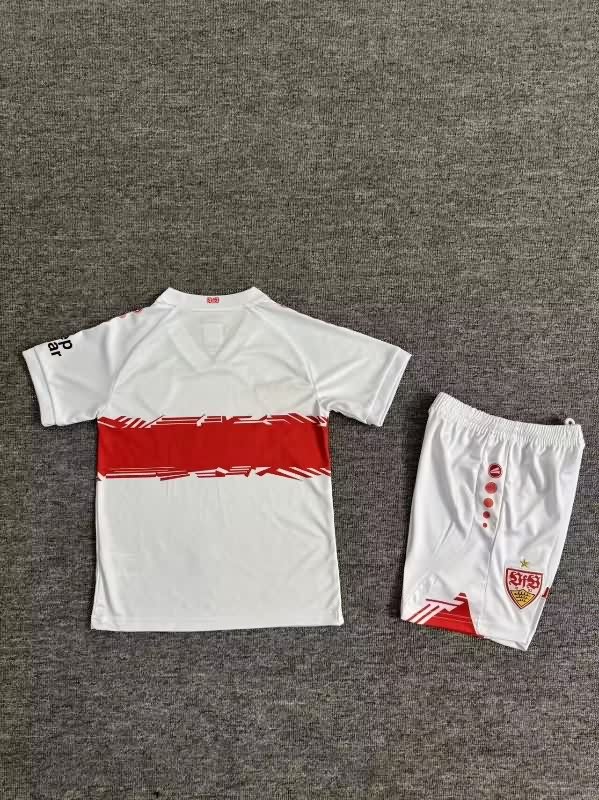 25/26 Stuttgart Home Kids Soccer Jersey And Shorts