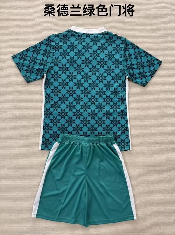 25/26 Sunderland Goalkeeper Green Kids Soccer Jersey And Shorts
