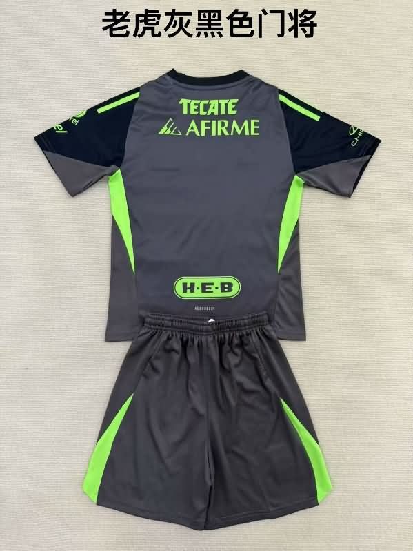 25/26 Tigres UANL Goalkeeper Black Kids Soccer Jersey And Shorts