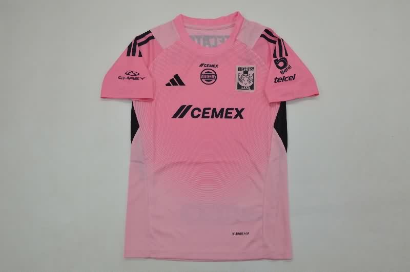 25/26 Tigres UANL Goalkeeper Pink Kids Soccer Jersey And Shorts