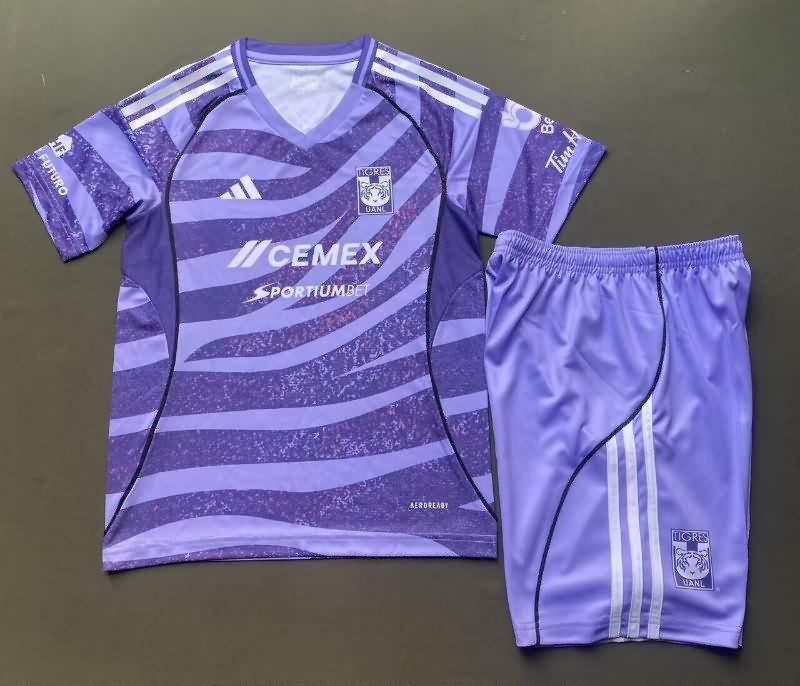 25/26 Tigres UANL Special Kids Soccer Jersey And Shorts