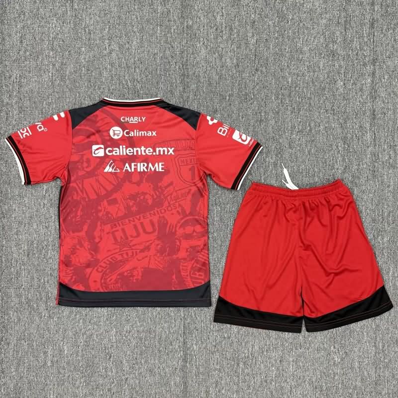 25/26 Tijuana Home Kids Soccer Jersey And Shorts