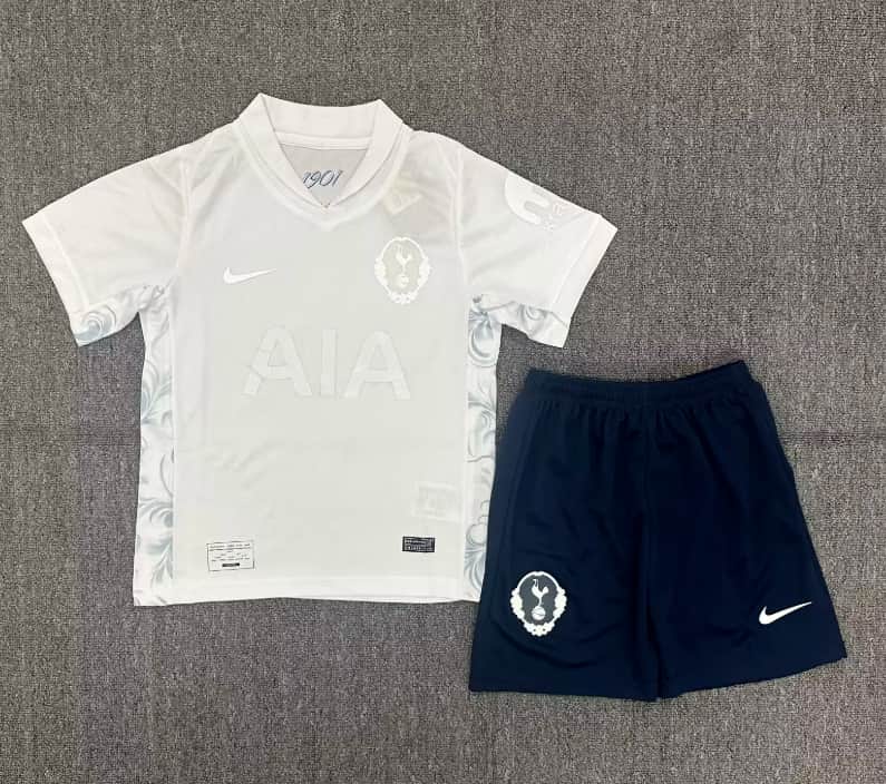 25/26 Tottenham Hotspur 125th Anniversary Kids Soccer Jersey And Shorts