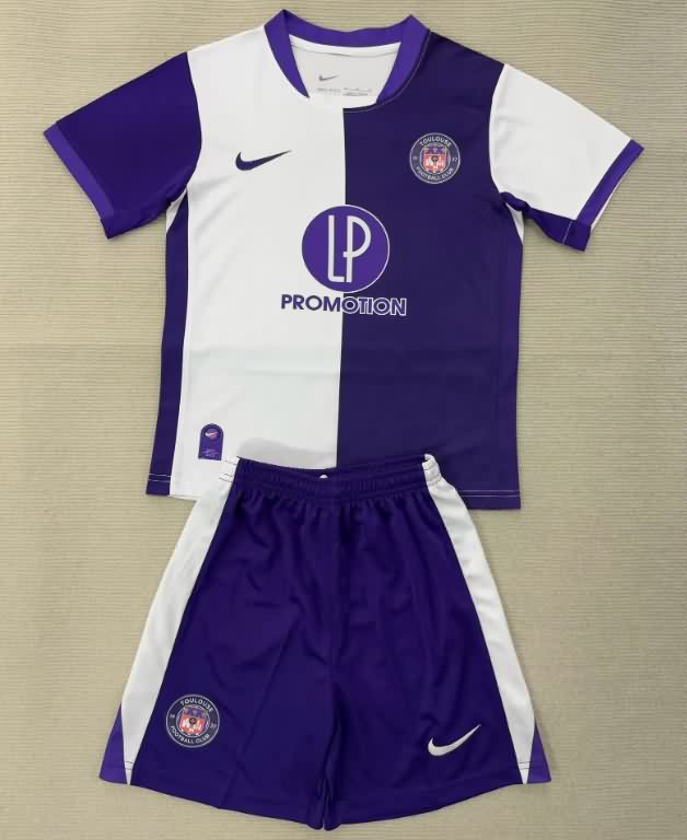 25/26 Toulouse Home Kids Soccer Jersey And Shorts 25/26 Toulouse Home Kids Soccer Jersey And Shorts