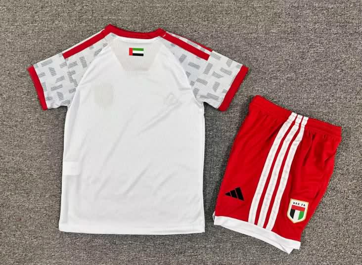 2026 UAE Home Kids Soccer Jersey And Shorts