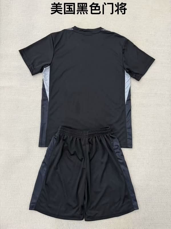2025 USA Goalkeeper Black Kids Soccer Jersey And Shorts