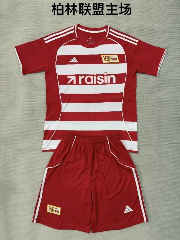 25/26 Union Berlin Home Kids Soccer Jersey And Shorts 25/26 Union Berlin Home Kids Soccer Jersey And Shorts