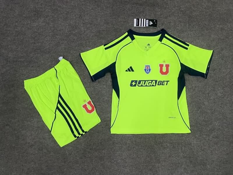2025 Universidad Chile Third Kids Soccer Jersey And Shorts