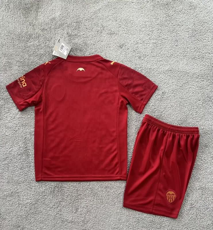 25/26 Valencia Away Kids Soccer Jersey And Shorts