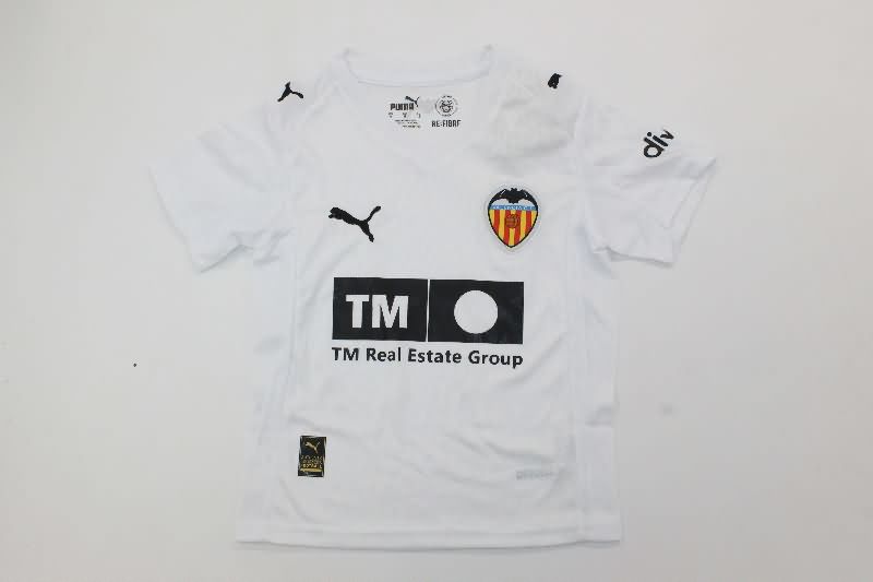 25/26 Valencia Home Kids Soccer Jersey And Shorts