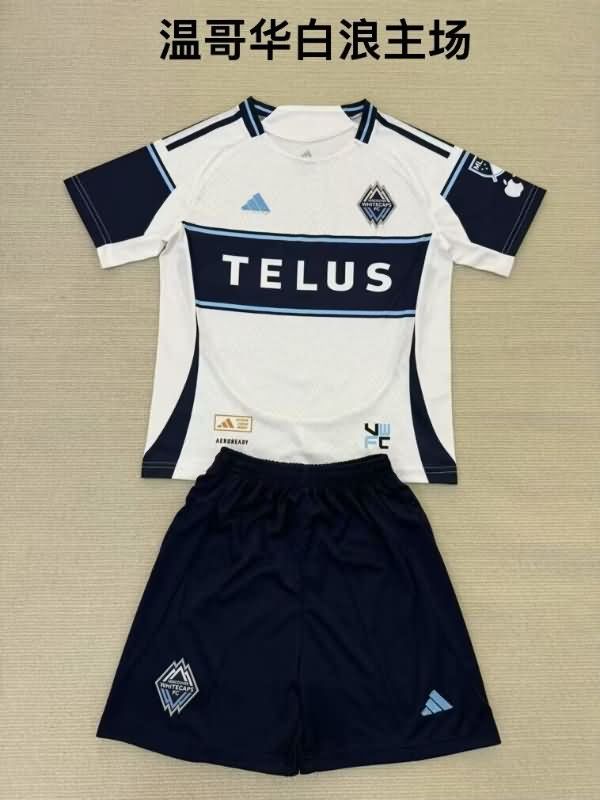 2025 Vancouver Whitecaps Home Kids Soccer Jersey And Shorts