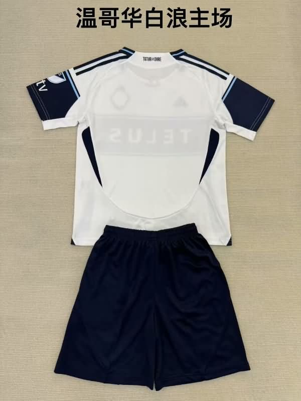 2025 Vancouver Whitecaps Home Kids Soccer Jersey And Shorts