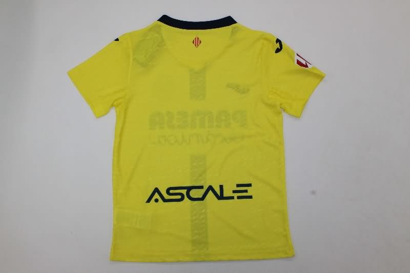 25/26 Villarreal Home Kids Soccer Jersey And Shorts