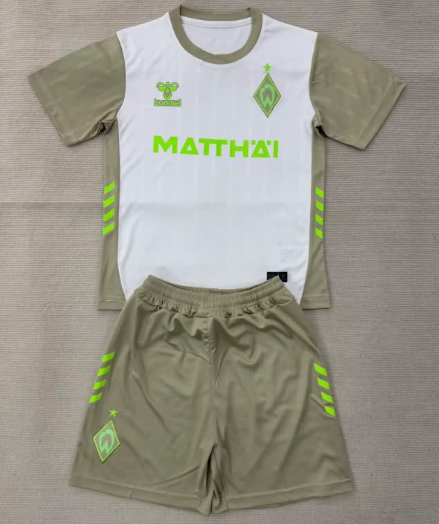 25/26 Werder Bremen Away Kids Soccer Jersey And Shorts 25/26 Werder Bremen Away Kids Soccer Jersey And Shorts