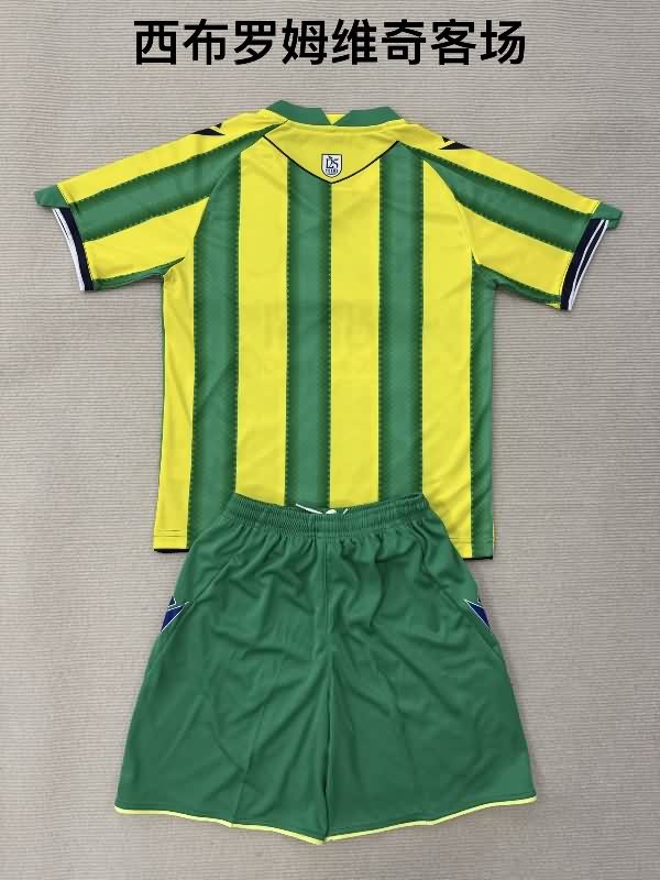 25/26 West Bromwich Away Kids Soccer Jersey And Shorts