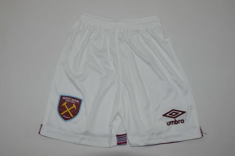 25/26 West Ham Home Kids Soccer Jersey And Shorts