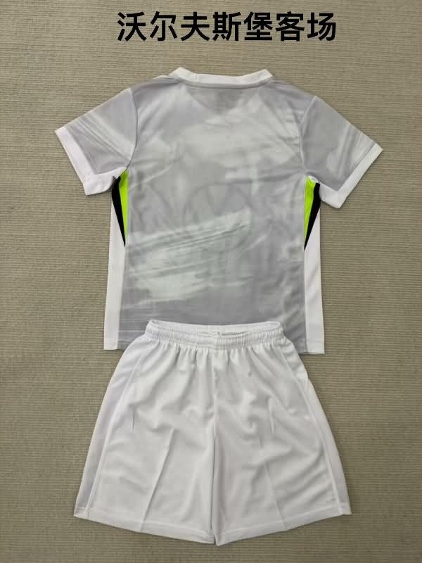 25/26 Wolfsburg Away Kids Soccer Jersey And Shorts