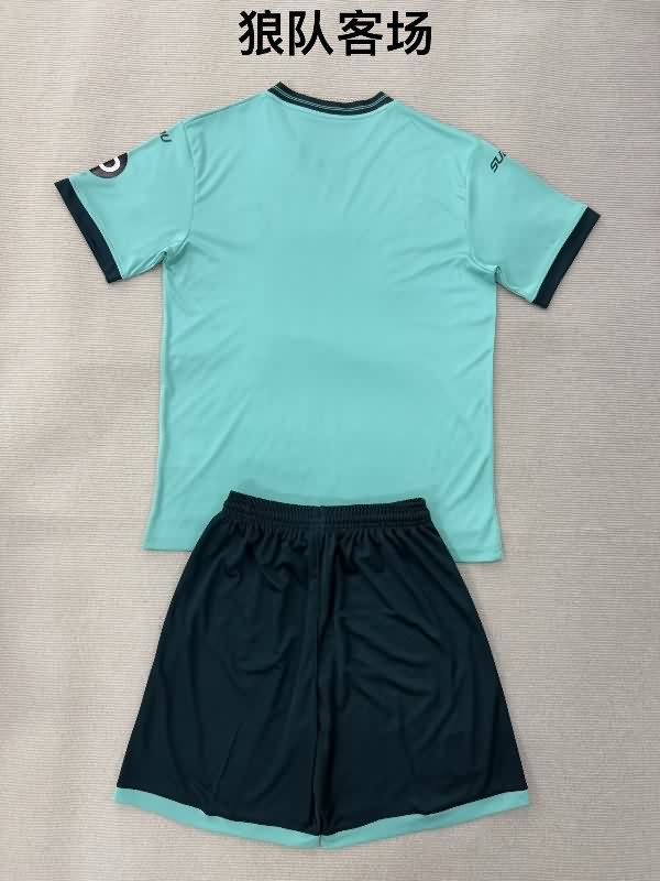 25/26 Wolves Away Kids Soccer Jersey And Shorts